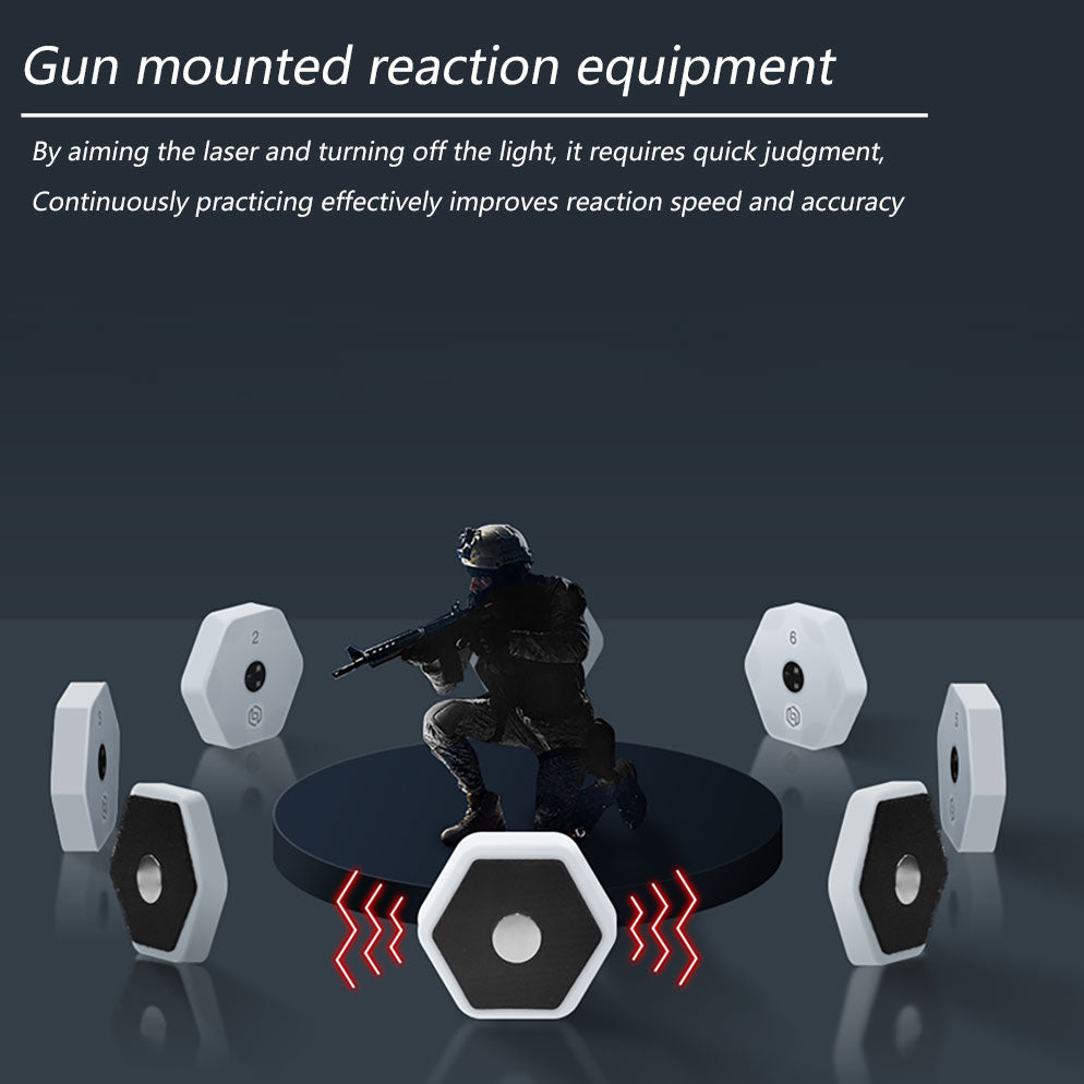 (O)Laser triggered reaction training light for firearms