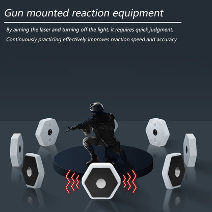 (O)Laser triggered reaction training light for firearms