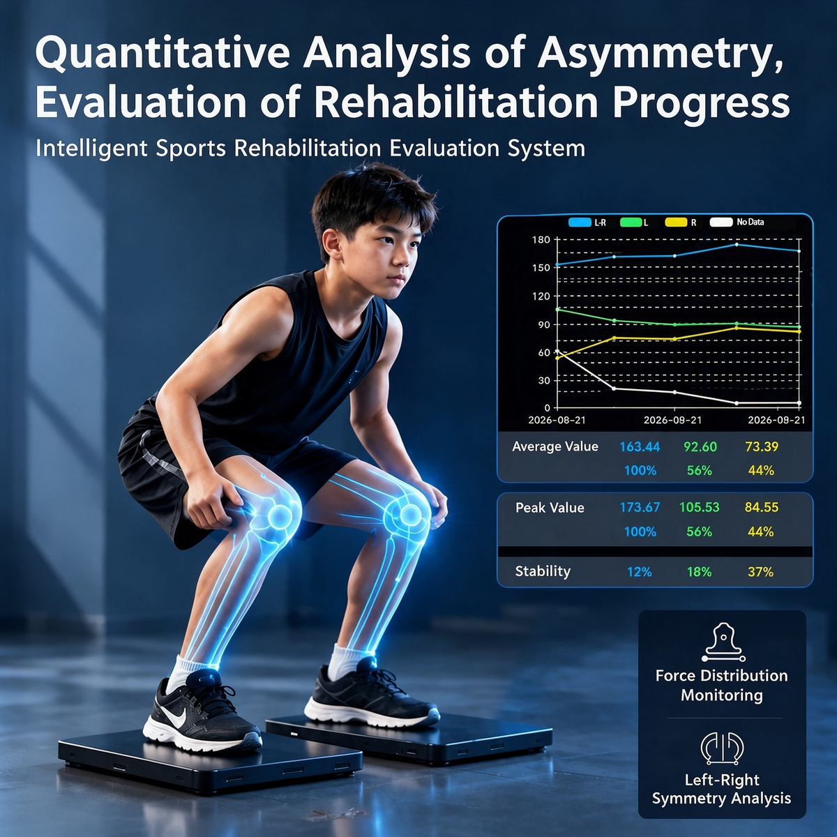 2026  FP02 Mini Smart Force Plate, Dual-Plate Tester for Youth Training & Rehab Assessment