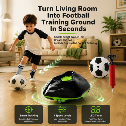 Automatic Ball-Chasing Soccer Robot, Youth Indoor Dribbling & Tackling Training Equipment, Parent-Child Interactive Toy
