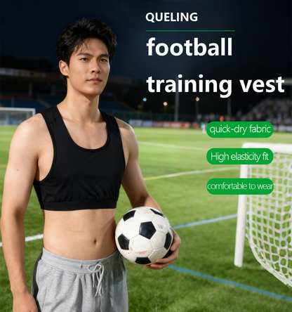 Football GPS Training Vest with GPS Storage Bag, Quick-Dry, Breathable & High-Stretch Sports Vest, Sewn Version