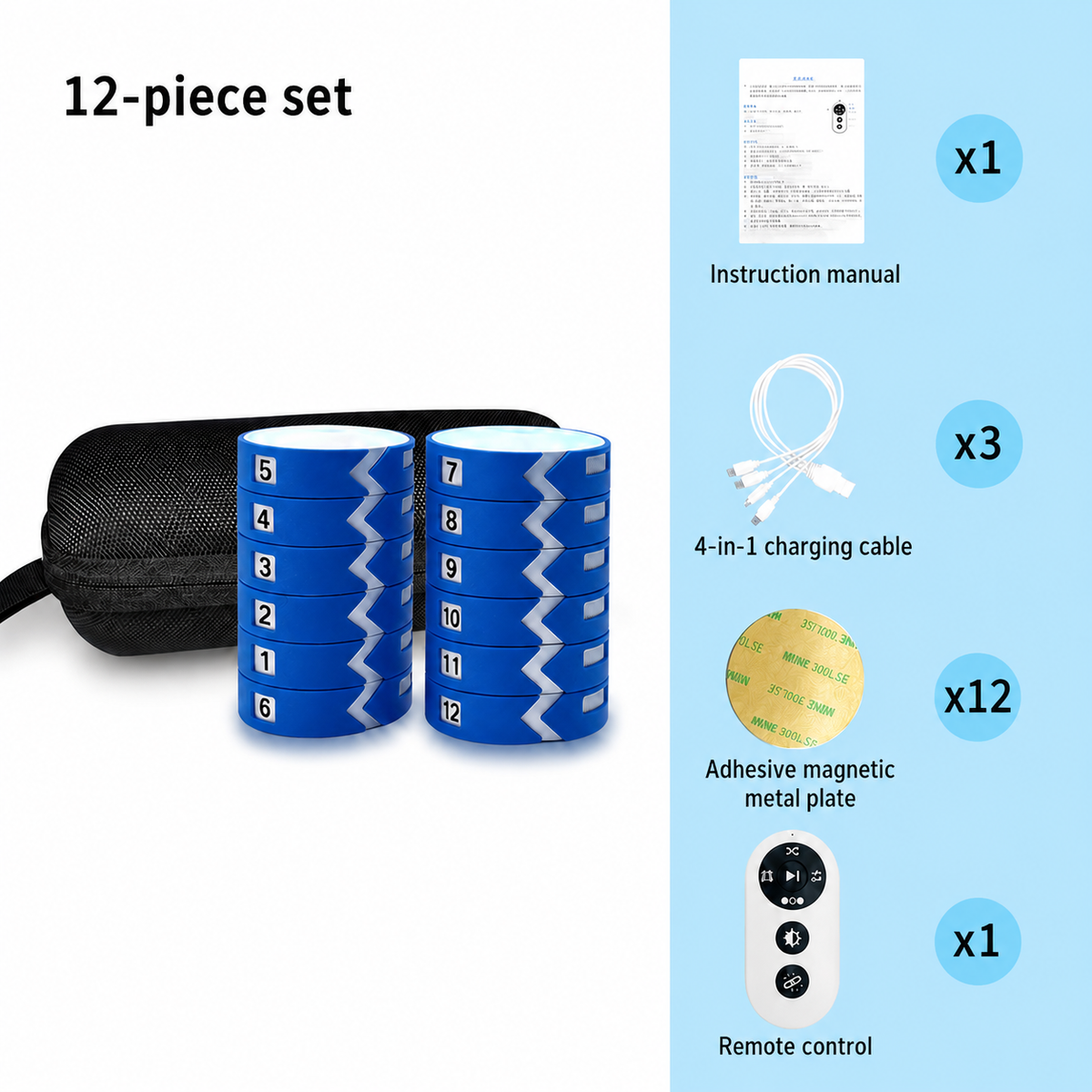 Remote Control Reaction Training Light (Blue), 4 Training Modes, 10m Wireless Remote, Indoor Physical Agility Trainer
