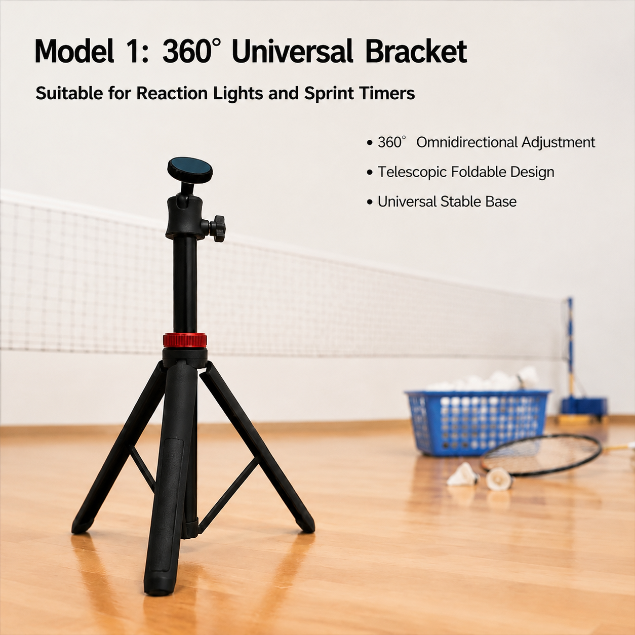 2026 Universal Tripod Stand for Sprint Timer & Reaction Training Light, Multifunctional Track Speed Measuring Bracket