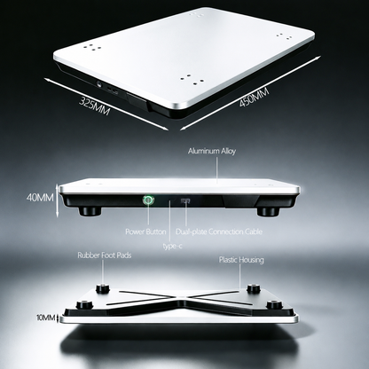Queling  Vertical Jump Force Plate, 1 D Force Platform, CMJ Rehabilitation Assessment, Portable Large Surface, Peak Force