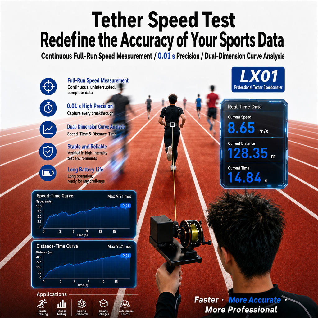 2026quelingSprint Speed Measuring System with Pull-Wire Encoder Real-Time Velocity Tracking for Running Tests and SportsTraining