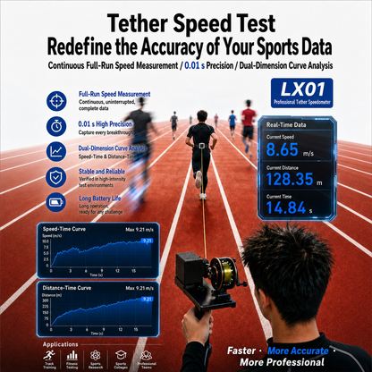 2026quelingSprint Speed Measuring System with Pull-Wire Encoder Real-Time Velocity Tracking for Running Tests and SportsTraining