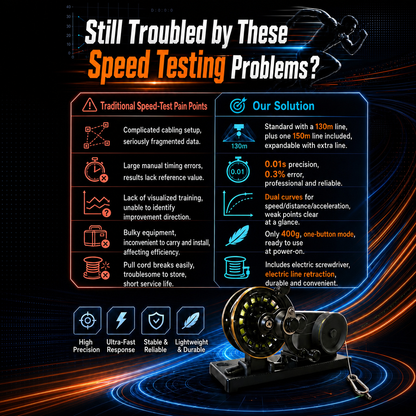 2026quelingSprint Speed Measuring System with Pull-Wire Encoder Real-Time Velocity Tracking for Running Tests and SportsTraining