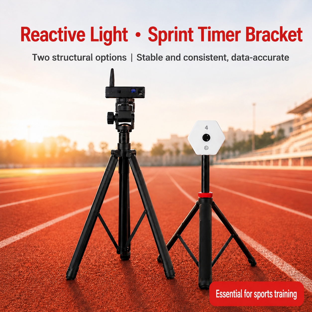 2026 Universal Tripod Stand for Sprint Timer & Reaction Training Light, Multifunctional Track Speed Measuring Bracket