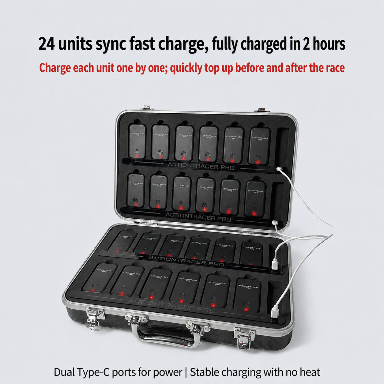 2026 Action Tracer PRO Tracker Dedicated Dual-Spec Aluminum Alloy 2-in-1 Charging & Storage Dock, Bulk Fast Charging