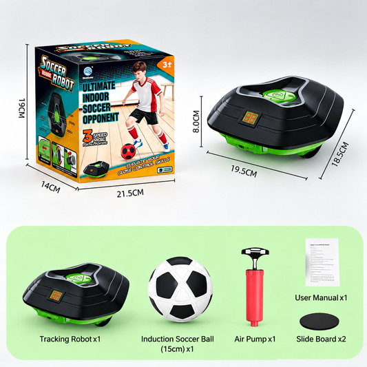 Automatic Ball-Chasing Soccer Robot, Youth Indoor Dribbling & Tackling Training Equipment, Parent-Child Interactive Toy