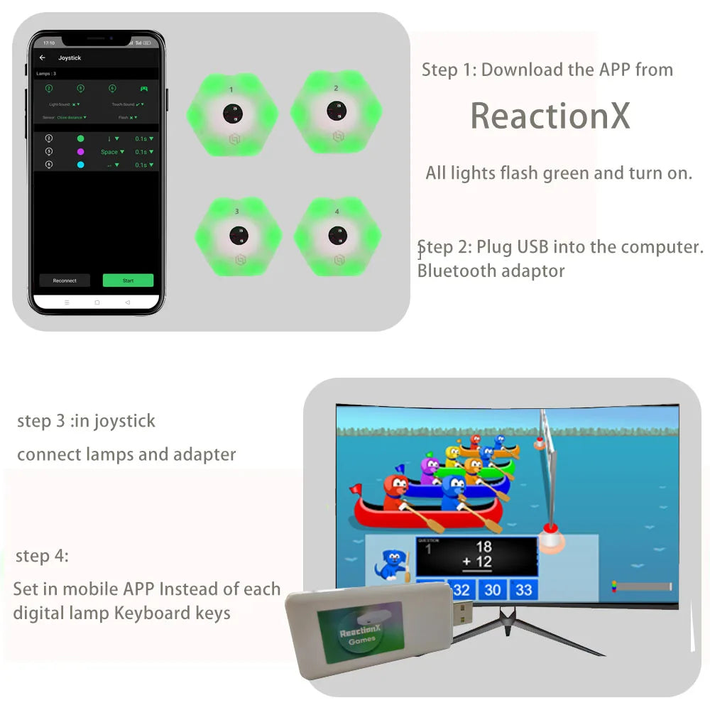 (s)Joystick adapter for ReactionX reaction training lights