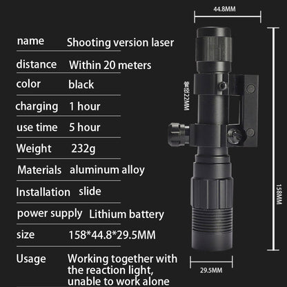 (O)Laser triggered reaction training light for firearms