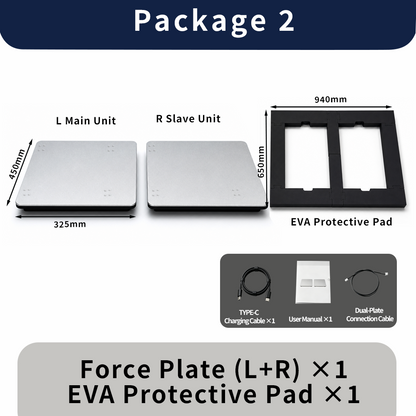 Queling  Vertical Jump Force Plate, 1 D Force Platform, CMJ Rehabilitation Assessment, Portable Large Surface, Peak Force