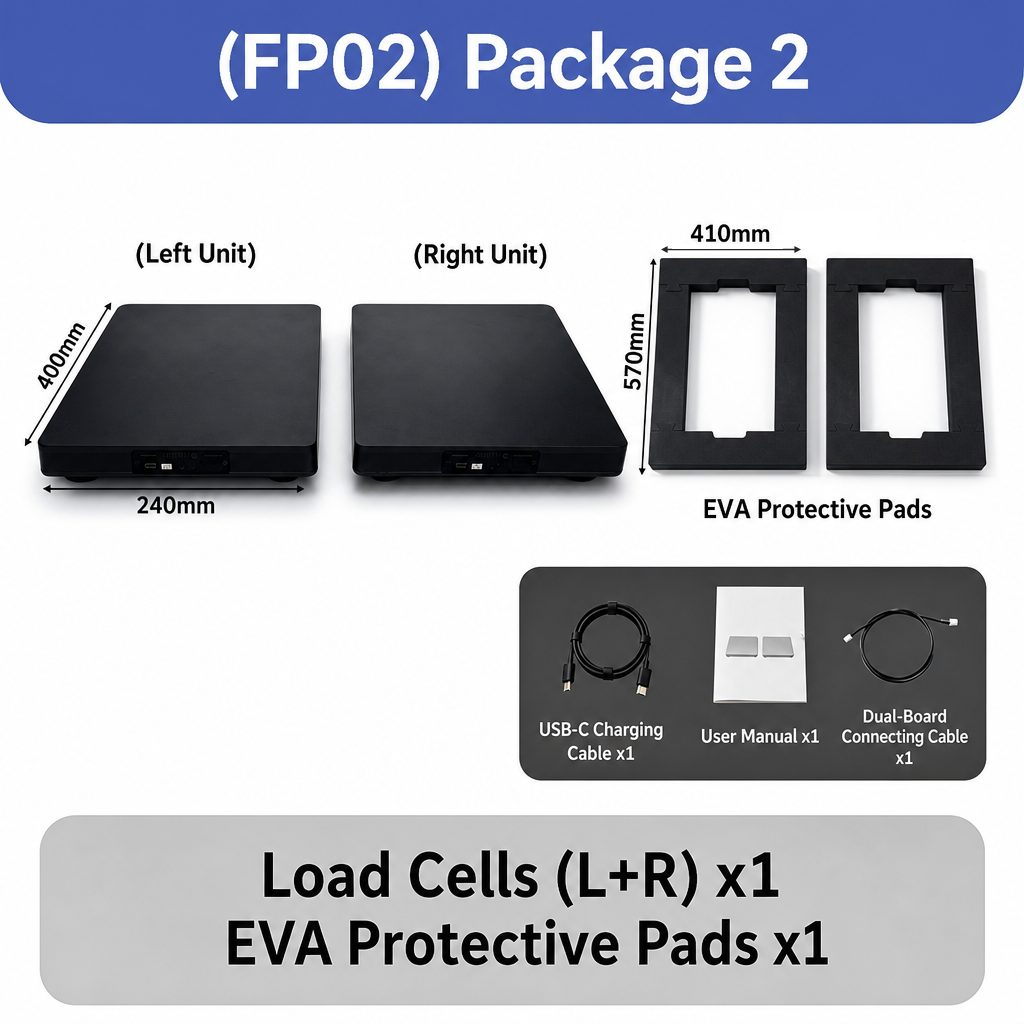 2026  FP02 Mini Smart Force Plate, Dual-Plate Tester for Youth Training & Rehab Assessment