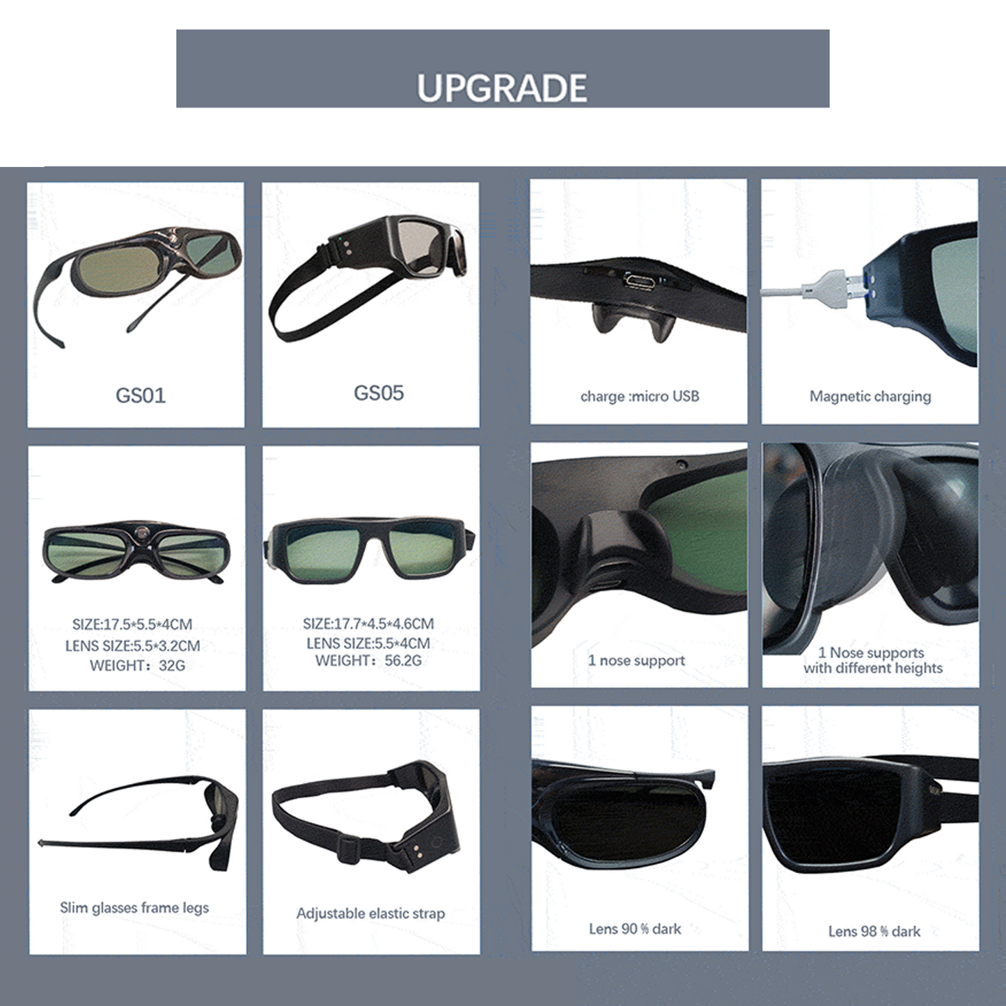 GS01 Strobe Training Glasses | Reflex Glasses for Reaction, Posture Correction & Sports Vision