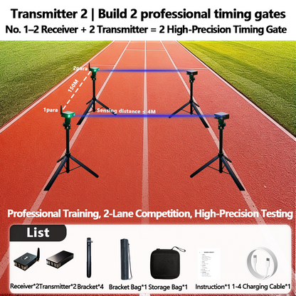 CC01 Infrared Sprint Timer | 0.001s Precision Track and Field Training Timer with APP
