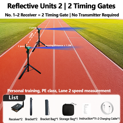 CC01 Infrared Sprint Timer | 0.001s Precision Track and Field Training Timer with APP