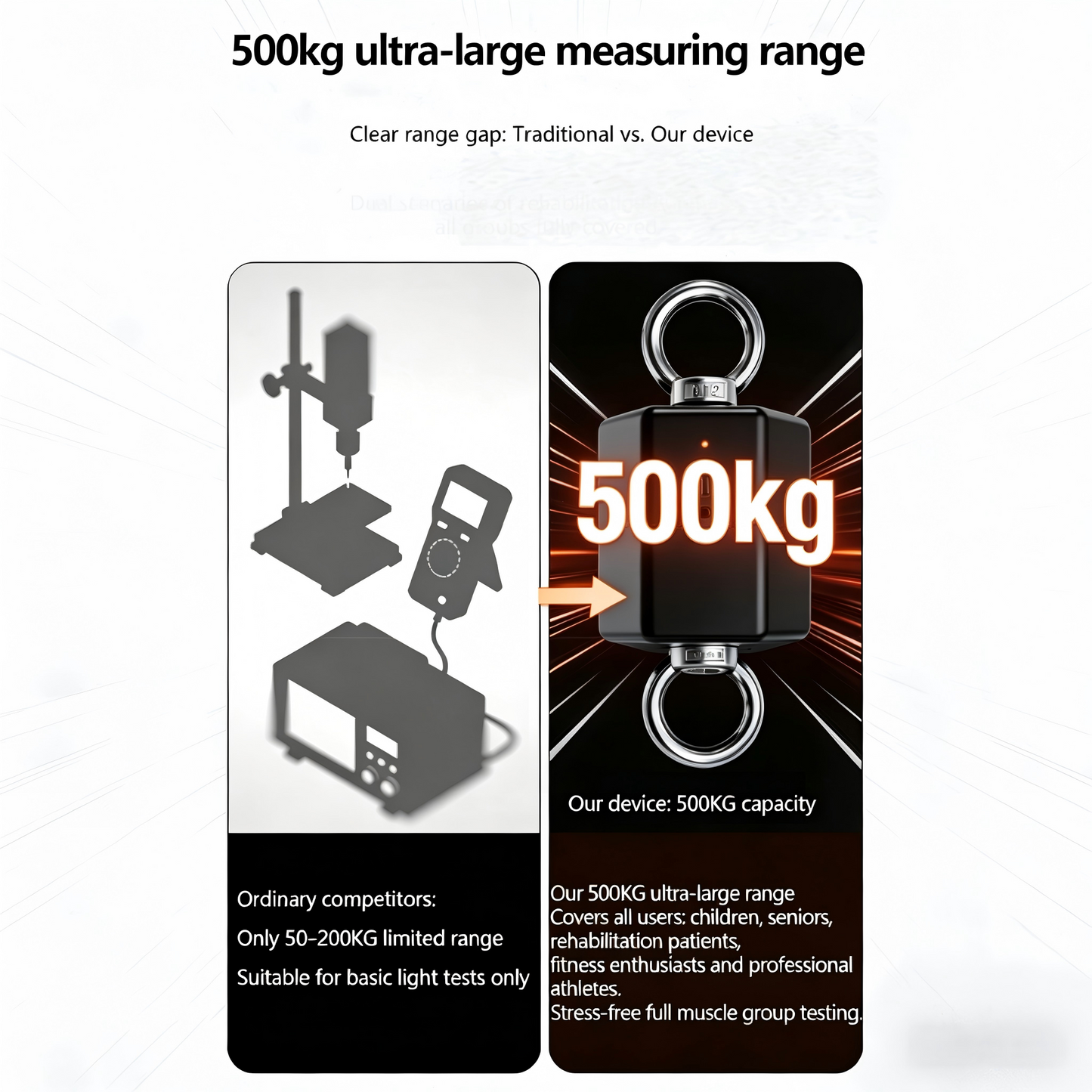 2026 500kg High-Precision Isometric Muscle Strength Tester Force Block Fitness Explosive Power Testing Equipment