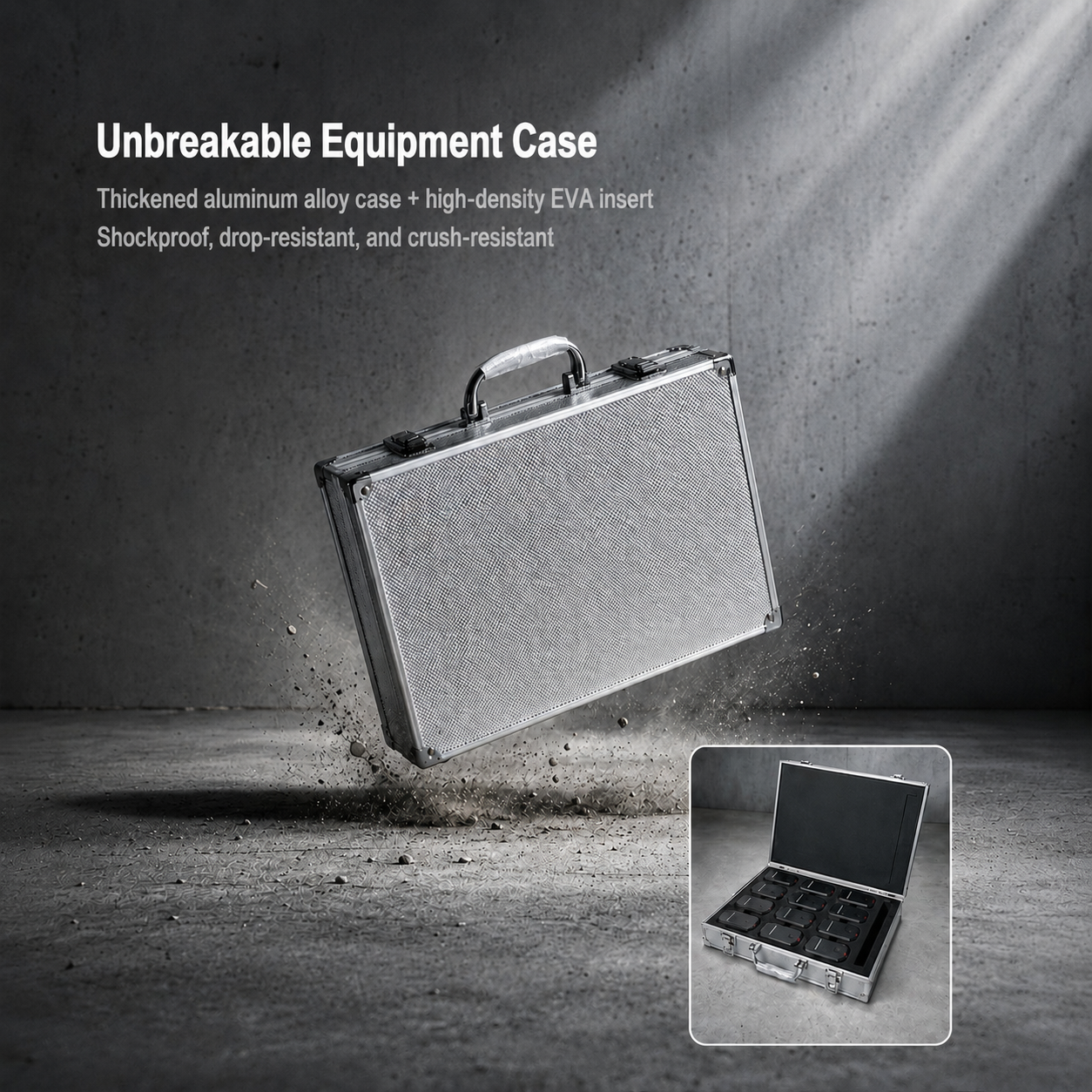 2026 12-Slot Aluminum Alloy Charging Case, 2-in-1 Charging & Storage, Bulk Fast Charging for GPS Trackers