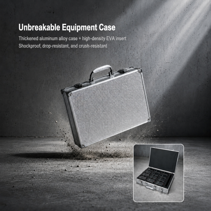 2026 12-Slot Aluminum Alloy Charging Case, 2-in-1 Charging & Storage, Bulk Fast Charging for GPS Trackers