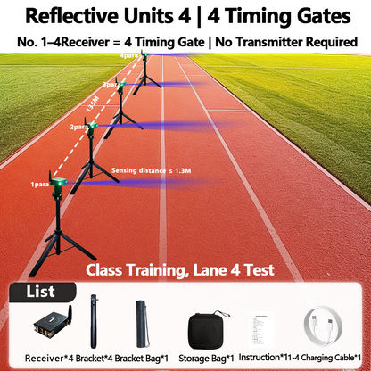 2026 Infrared Sprint Timer | 0.001s Accuracy Track & Field Speed Training Timer with APP for Running Test
