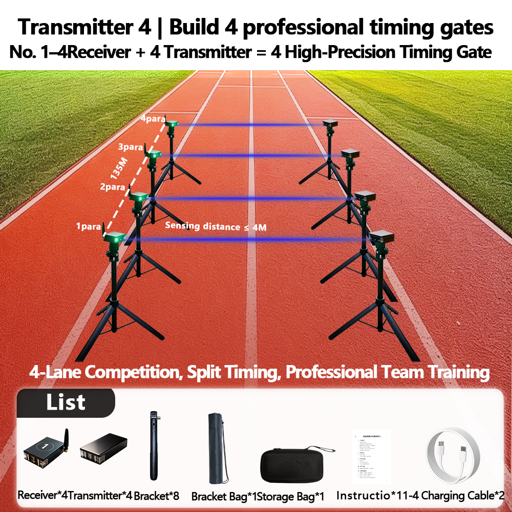 CC01 Infrared Sprint Timer | 0.001s Precision Track and Field Training Timer with APP