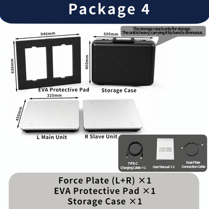 Queling  Vertical Jump Force Plate, 1 D Force Platform, CMJ Rehabilitation Assessment, Portable Large Surface, Peak Force