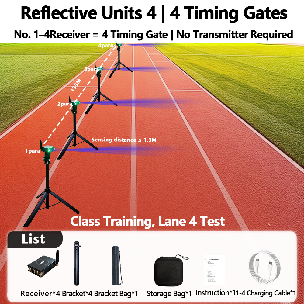 CC01 Infrared Sprint Timer | 0.001s Precision Track and Field Training Timer with APP