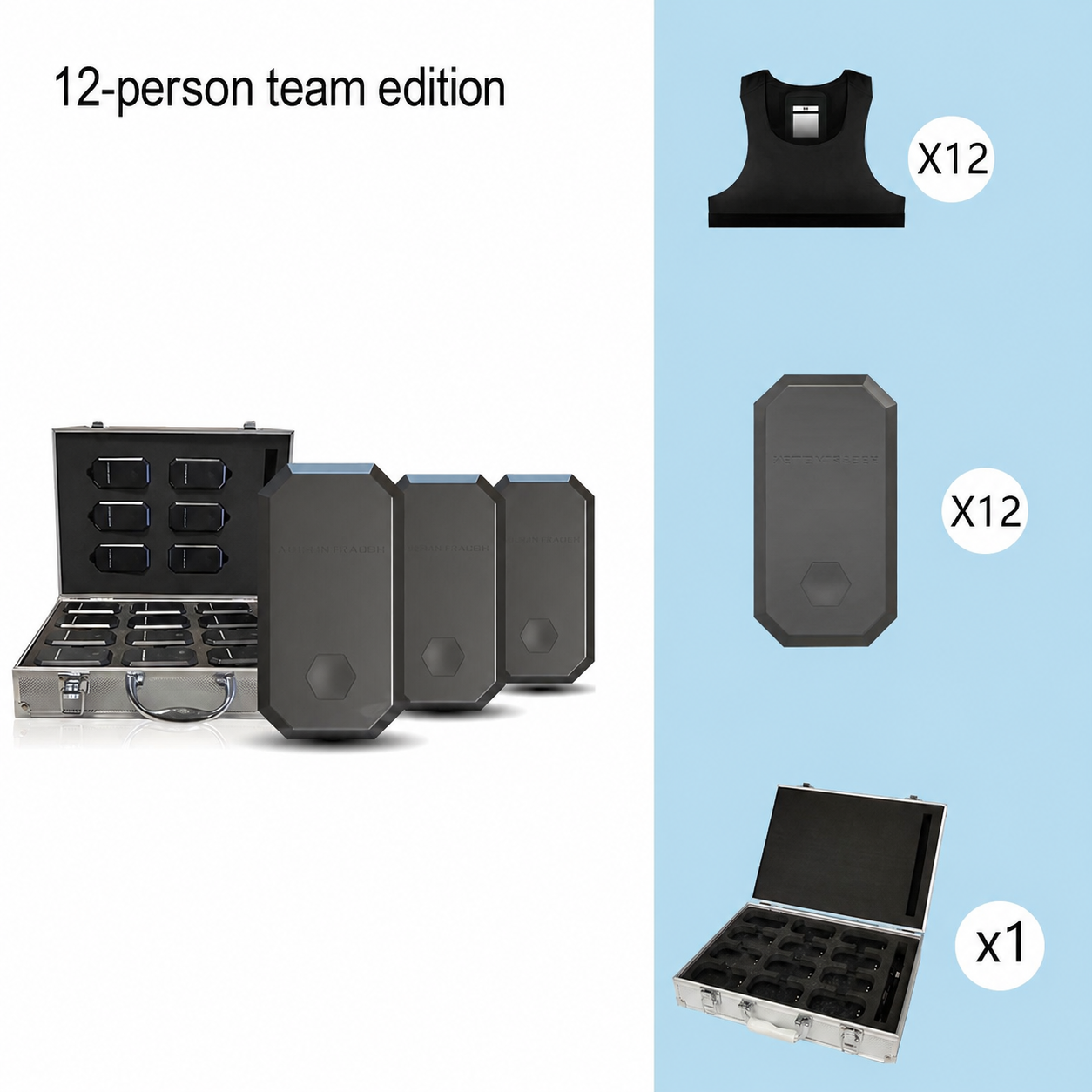 2026 12-Slot Aluminum Alloy Charging Case, 2-in-1 Charging & Storage, Bulk Fast Charging for GPS Trackers