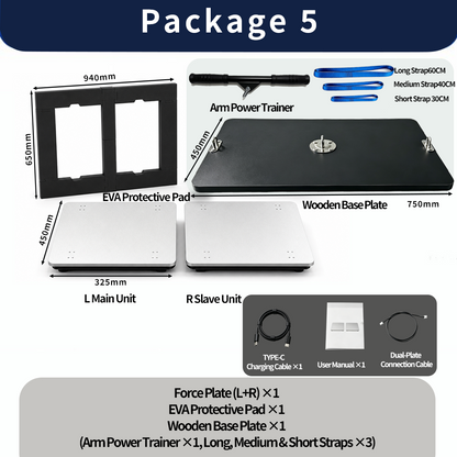 Queling  Vertical Jump Force Plate, 1 D Force Platform, CMJ Rehabilitation Assessment, Portable Large Surface, Peak Force