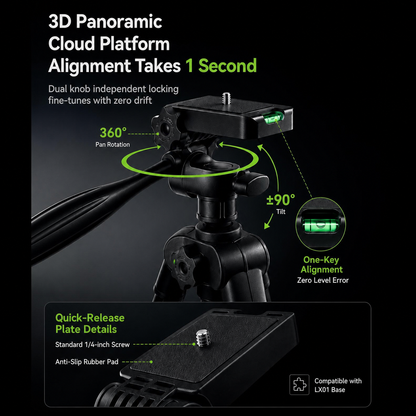 2026 queling Pull-Wire Tachometer Special Bracket, Aluminum Alloy Tripod, Multi-Angle Adjustable, Stable & Anti-Wobble