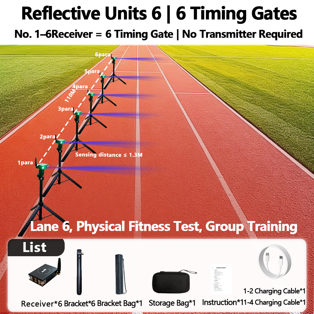 CC01 Infrared Sprint Timer | 0.001s Precision Track and Field Training Timer with APP