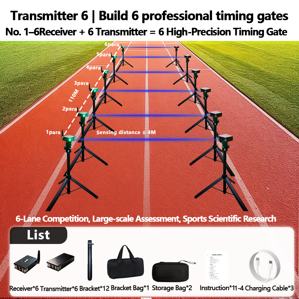 2026 Infrared Sprint Timer | 0.001s Accuracy Track & Field Speed Training Timer with APP for Running Test