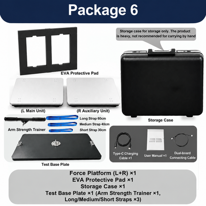 Queling  Vertical Jump Force Plate, 1 D Force Platform, CMJ Rehabilitation Assessment, Portable Large Surface, Peak Force
