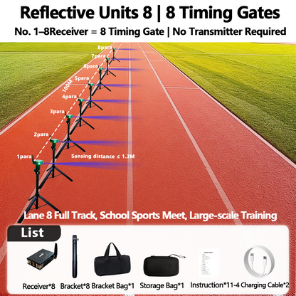 2026 Infrared Sprint Timer | 0.001s Accuracy Track & Field Speed Training Timer with APP for Running Test