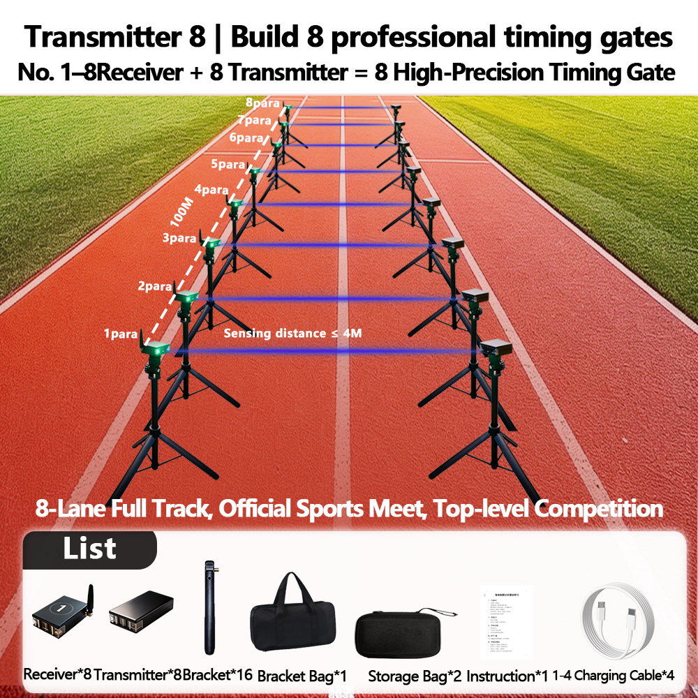 2026 Infrared Sprint Timer | 0.001s Accuracy Track & Field Speed Training Timer with APP for Running Test
