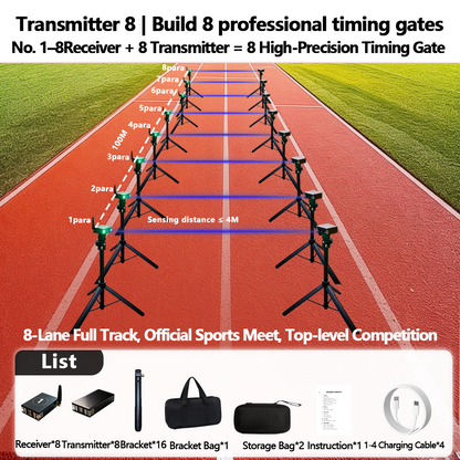 2026 Infrared Sprint Timer | 0.001s Accuracy Track & Field Speed Training Timer with APP for Running Test