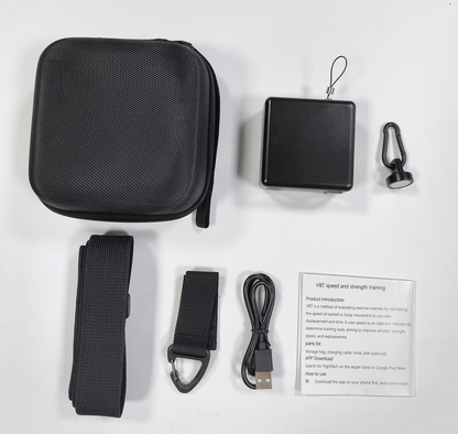 VBT01 Velocity Based Training Device | Strength & Power Trainer for Barbell, Squat, Jump, 1RM Analyzer