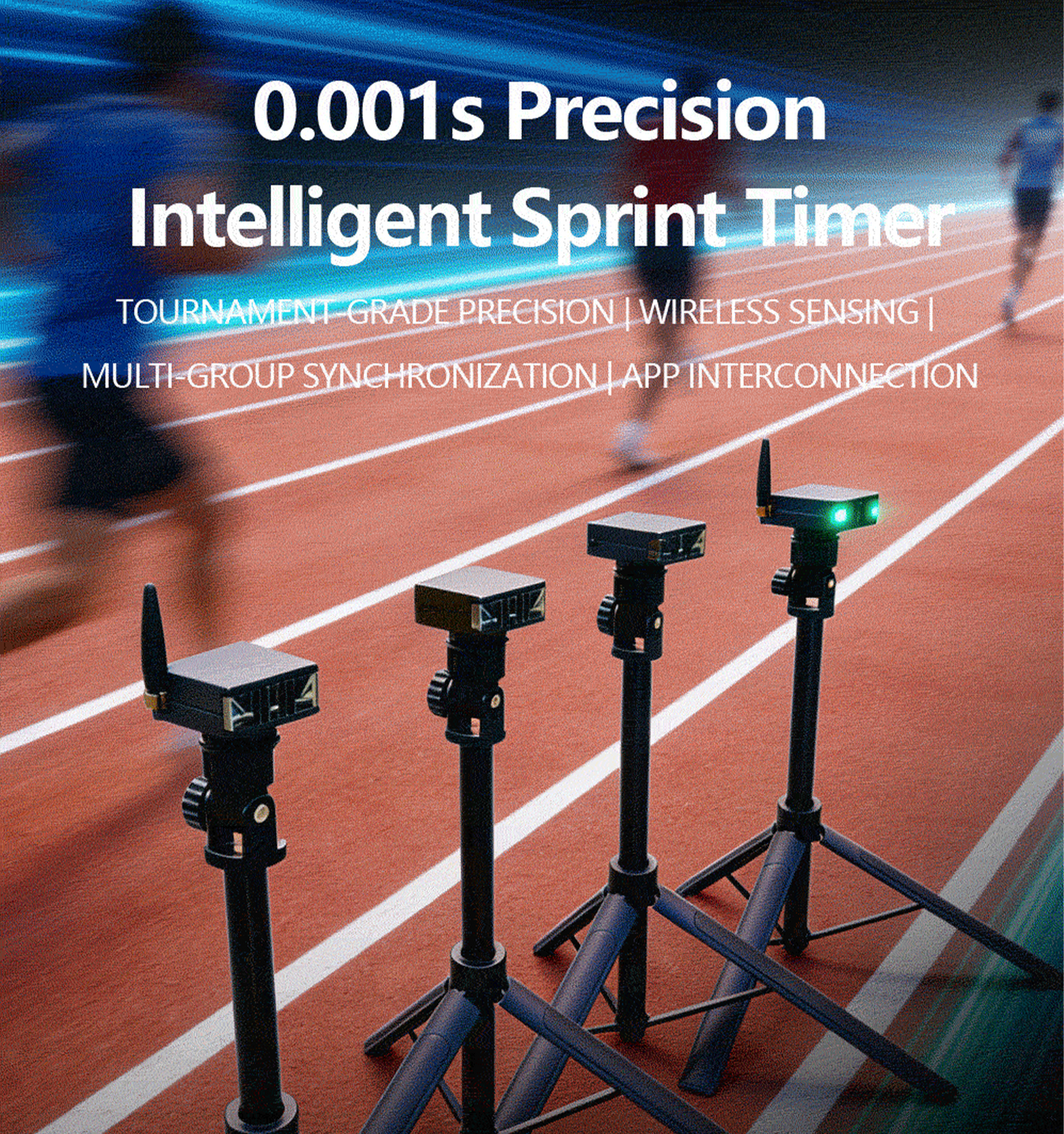 CC01 Infrared Sprint Timer | 0.001s Precision Track and Field Training Timer with APP