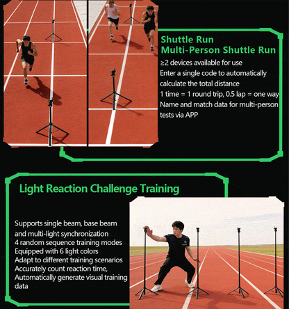 CC01 Infrared Sprint Timer | 0.001s Precision Track and Field Training Timer with APP