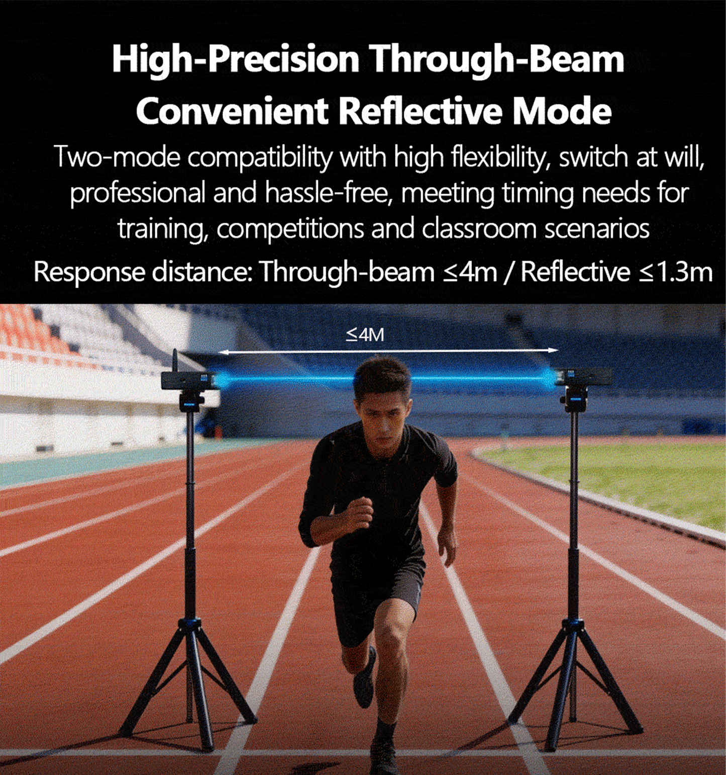 CC01 Infrared Sprint Timer | 0.001s Precision Track and Field Training Timer with APP