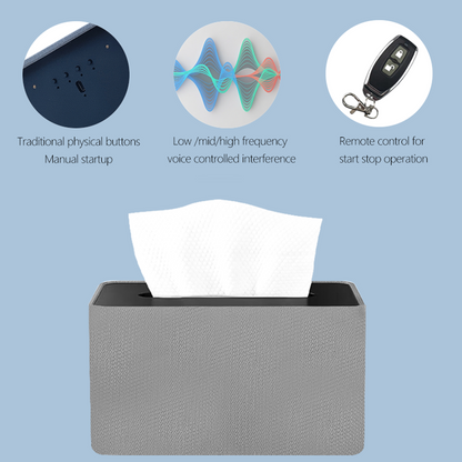 Anti-Recording Voice Recorder Blocker | Ultrasonic Privacy Protector Tissue Box Design for Meeting & Office