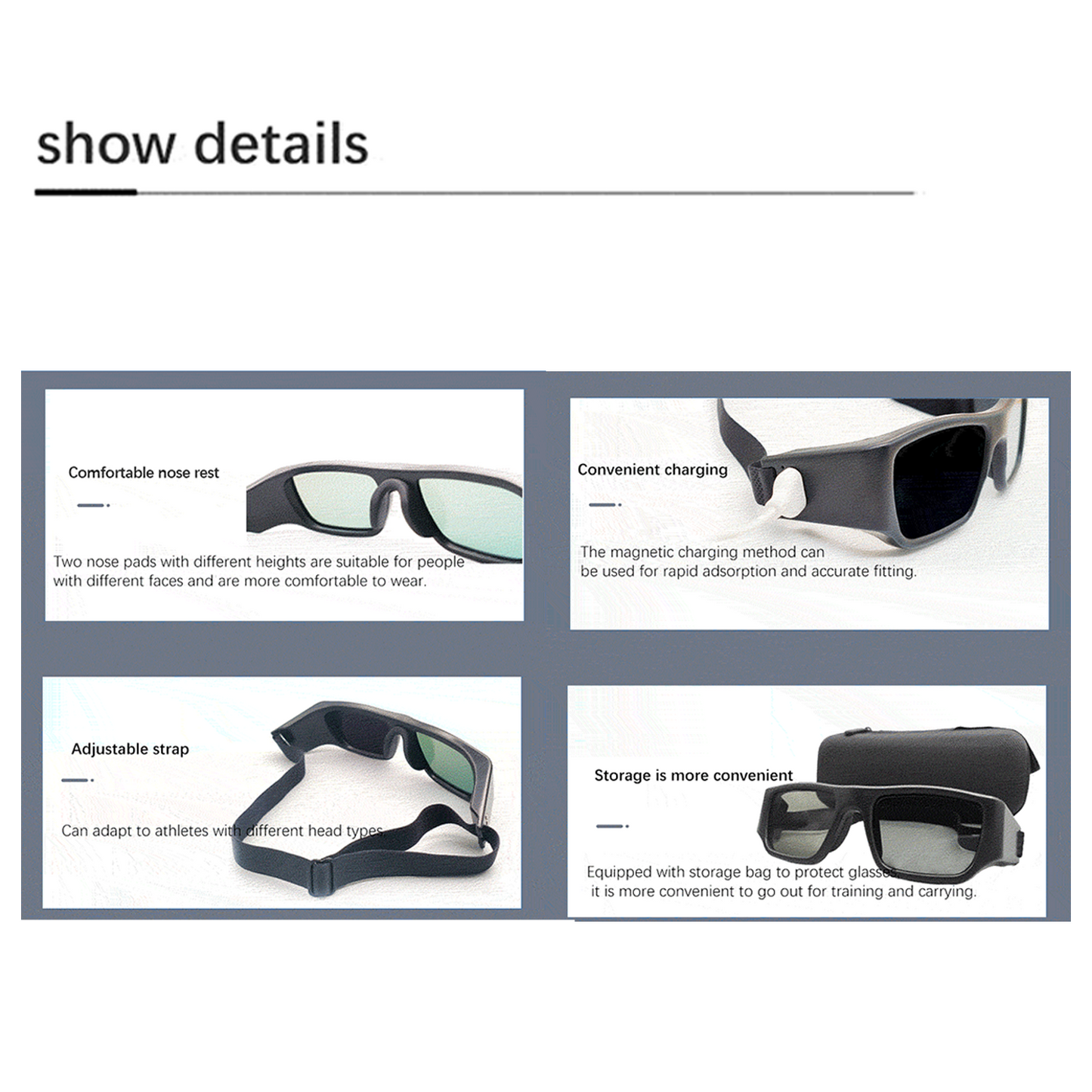 GS05 Strobe Training Glasses | Reflex Glasses for Reaction, Posture Correction & Sports Vision Training