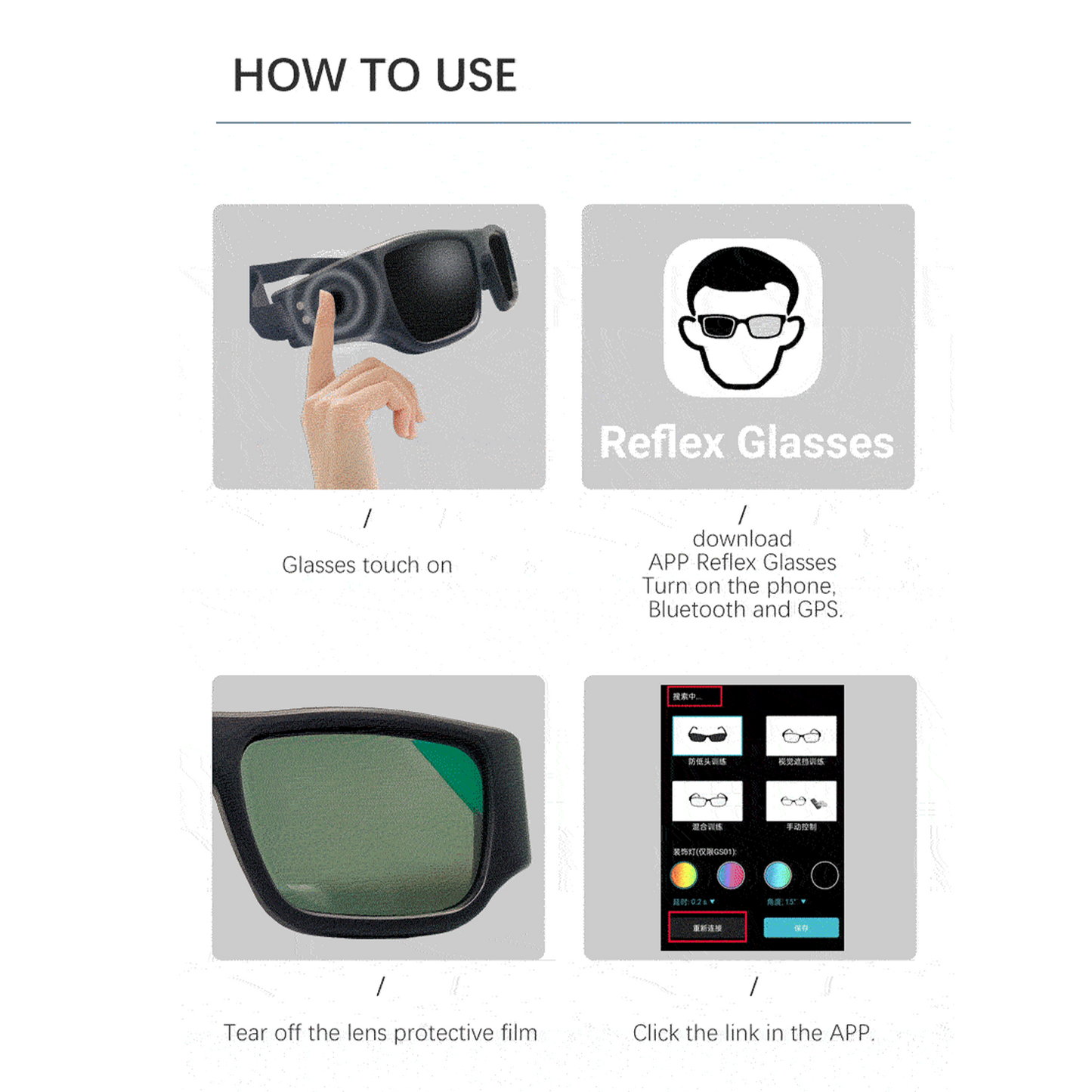 GS05 Strobe Training Glasses | Reflex Glasses for Reaction, Posture Correction & Sports Vision Training