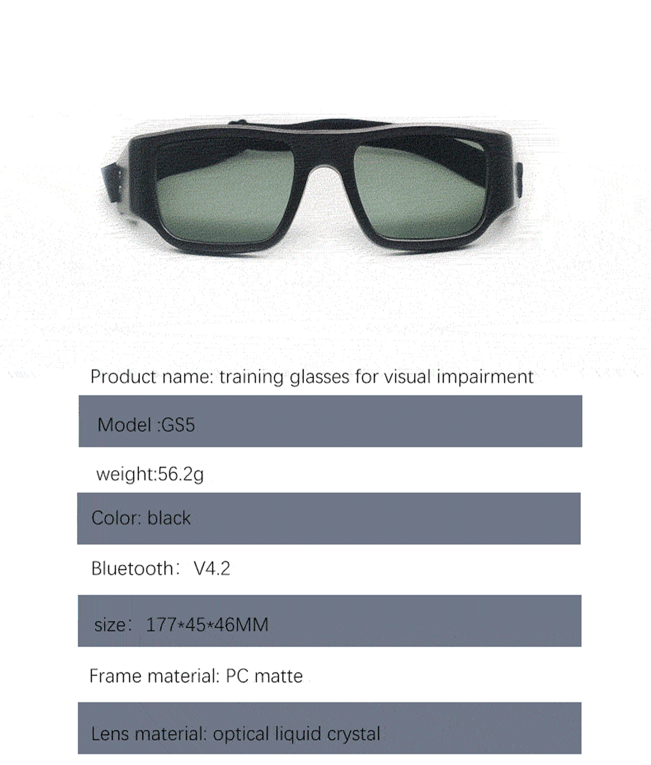 GS05 Strobe Training Glasses | Reflex Glasses for Reaction, Posture Correction & Sports Vision Training