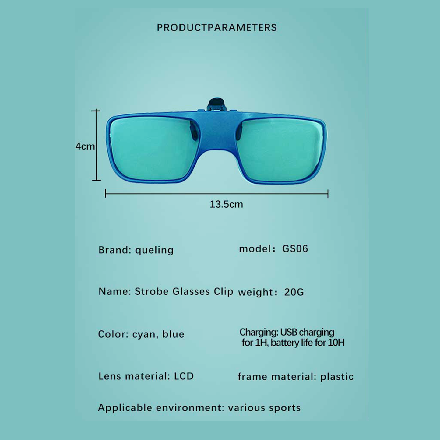 GS06 Strobe Training Glasses | Reflex Glasses for Reaction, Posture Correction & Sports Vision Training