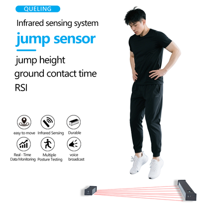 Vertical Jump Test Mat | Infrared Jump Height & RSI Measurement Trainer for Track & Field, Basketball,