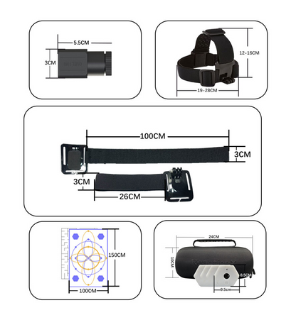 Head-Mounted Laser Training Device | Adjustable Laser, 10M Distance, Multi-Part Wearable for Reaction & Rehabilitation Training