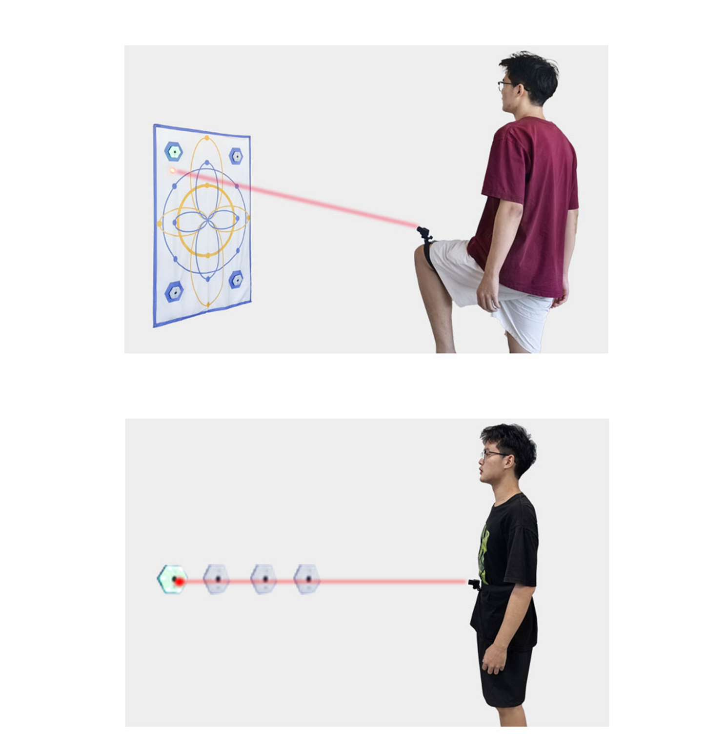 Head-Mounted Laser Training Device | Adjustable Laser, 10M Distance, Multi-Part Wearable for Reaction & Rehabilitation Training
