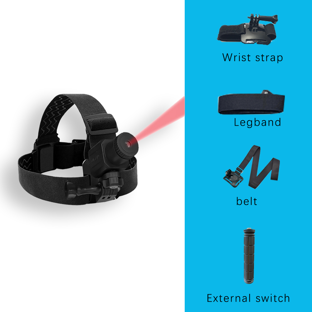 Head-Mounted Laser Training Device | Adjustable Laser, 10M Distance, Multi-Part Wearable for Reaction & Rehabilitation Training
